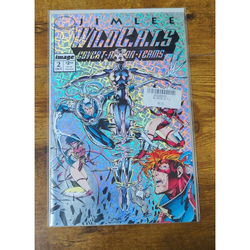 WILDCATS # 2 COVERT ACTION TEAMS JIM LEE 1992 FINE- IMAGE COMIC SILVER FOIL